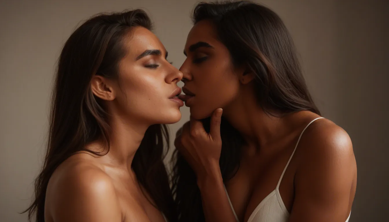 indian_style lesbian, neck kiss, saree, boobs exposed