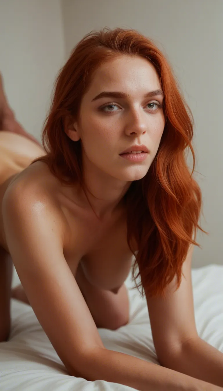 Thiny redhead getting fucked in doggystyle