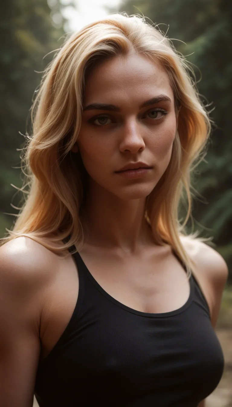 ultra HD, lifelike, 1 girls, light skin, presenting, backlit, hyperrealistic, short, blonde hair,