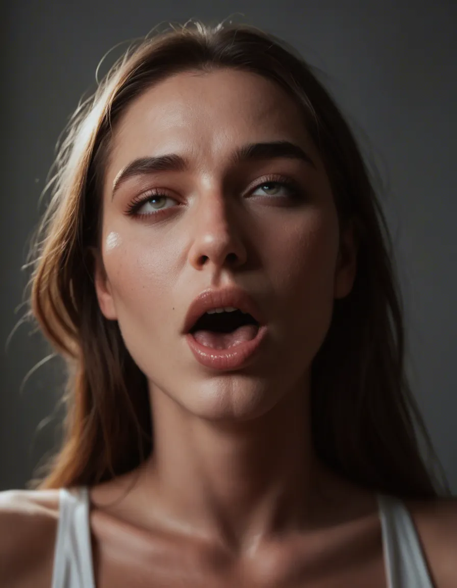 best quality, hyperrealistic, 1woman, official alternate costume, ahegao, moonlight, film photography, score_9, score_8, candid photo, realistic skin texture, visible skin pores, film grain, depth of field