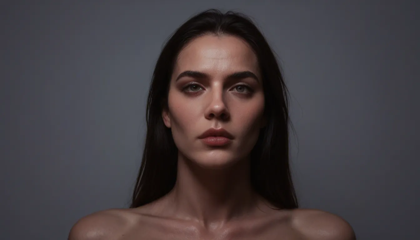 studio quality, sharp focus , full_body black_background @frieren , lips , photorealistic, score_9, score_8, candid photo, realistic skin texture, score_9, score_8, cinematic film still, anamorphic, film grain, dramatic lighting, shallow depth of field