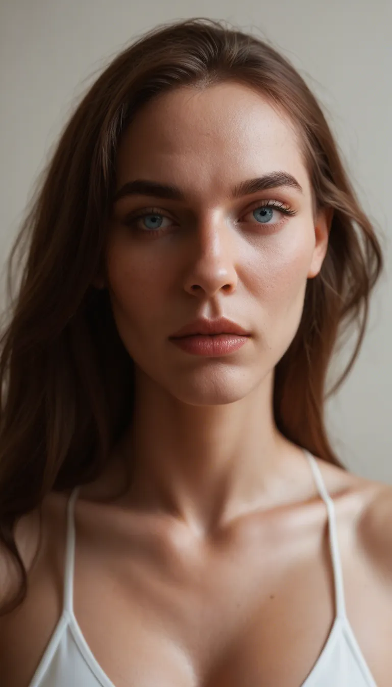 ultra HD, lifelike, 21-year-old German woman, Caucasian, high-fashion facial symmetry, gentle blue eyes, dense eyelashes, sharp black eyeliner, bleached-blonde hair, structured side-bangs, heavy golden waves, delicate slim figure, narrow shoulders, slender waist, comically oversized massive breasts, perky nipples, deep cleavage, nude, 80s Barbie-doll aesthetic, poised high-fashion silhouette, legs squeezed together, lavish spy movie aesthetic, anal sex, hand on own hip, black background, RAW photo