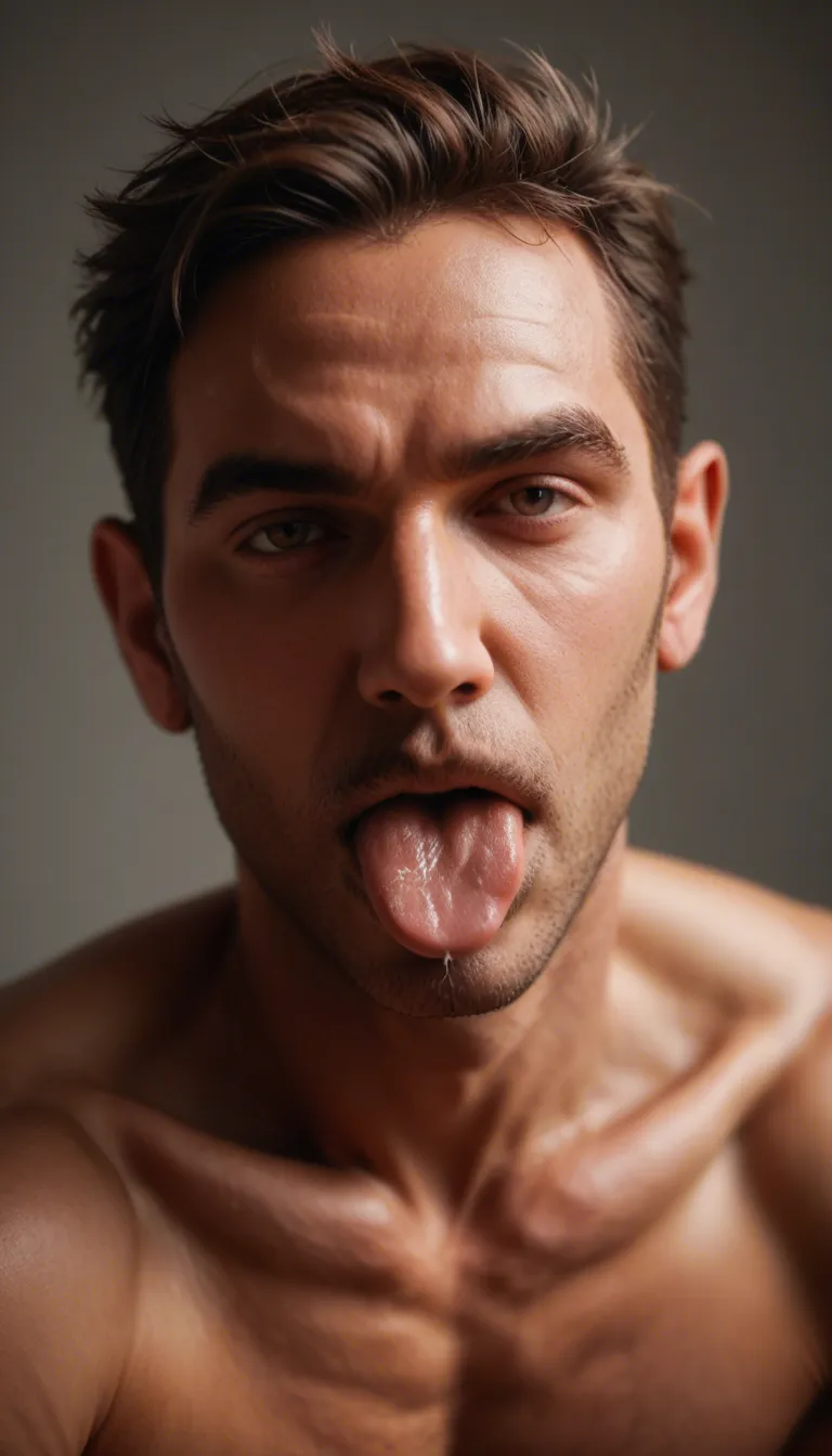 Man licks up his own semen