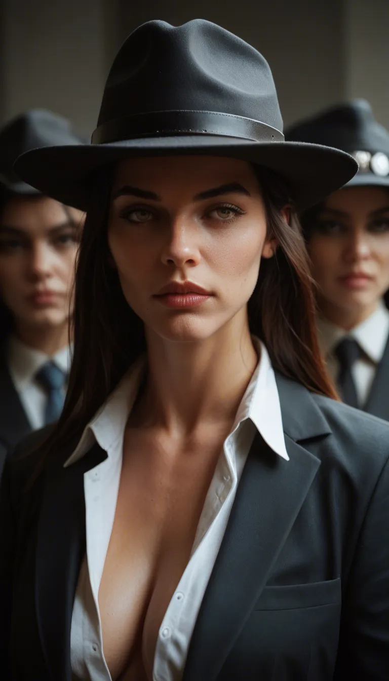 professional photo, high detail, 6+women, skindentation, hat, futanari, depth of field, portrait, backlit, dslr quality, score_9, score_8, candid photo, realistic skin texture, visible skin pores, film grain, depth of field
