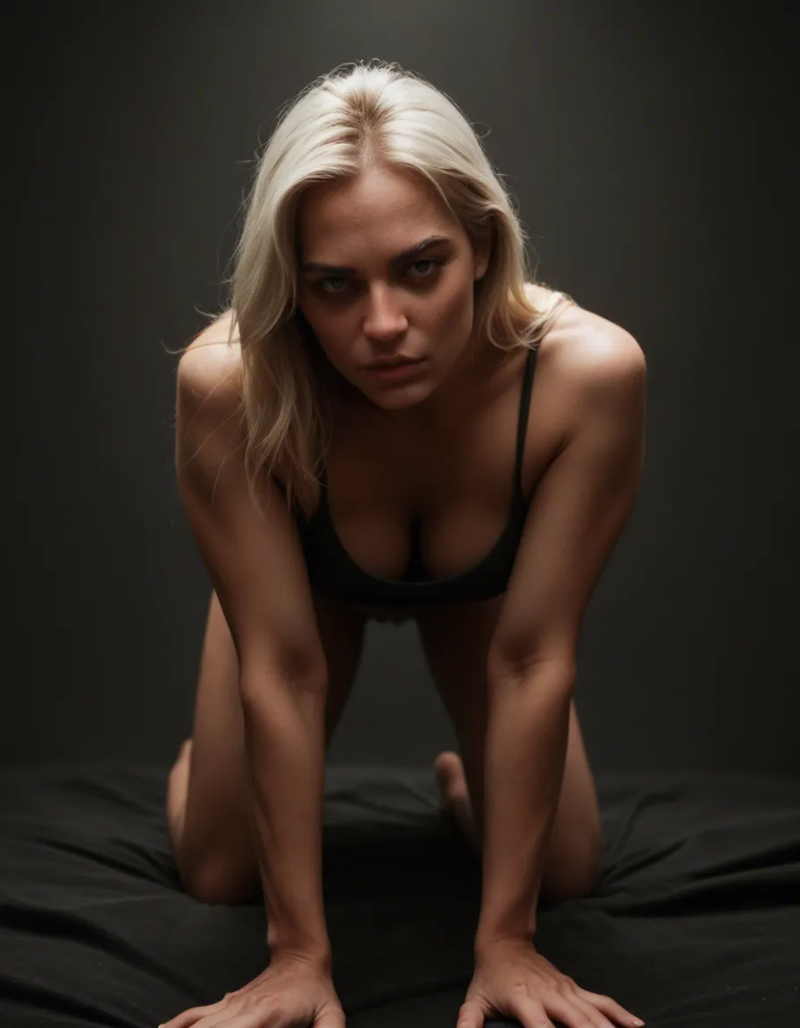 studio quality, sharp focus, multiple women, on all fours, bare shoulders, lustful eyes, photorealistic sharing one guy, score_9, score_8, candid photo, realistic skin texture, visible skin pores, film grain, depth of field