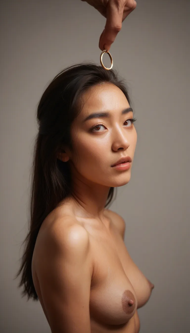 Kaa, hypnotizing, naked, Asian girl, swirling eyes