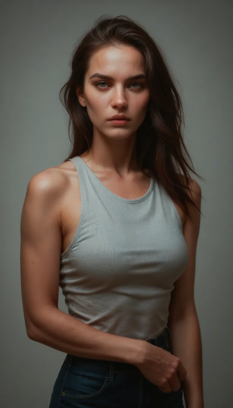 ultra HD, lifelike, multiple women, sleeveless, presenting, studio lighting, natural skin texture