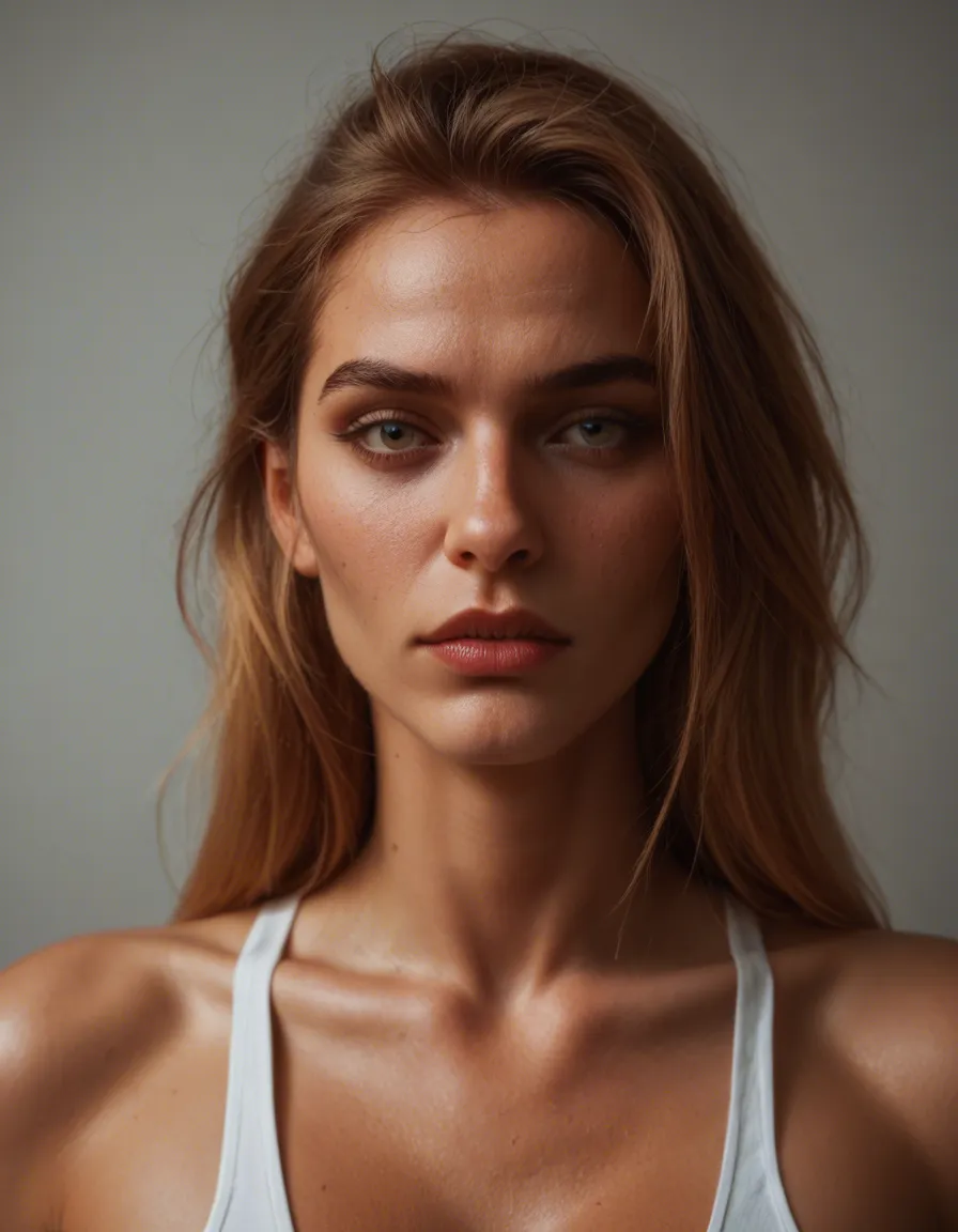 Аниме тян раздевается пританцовывая, score_9, score_8, candid photo, realistic skin texture, visible skin pores, film grain, depth of field