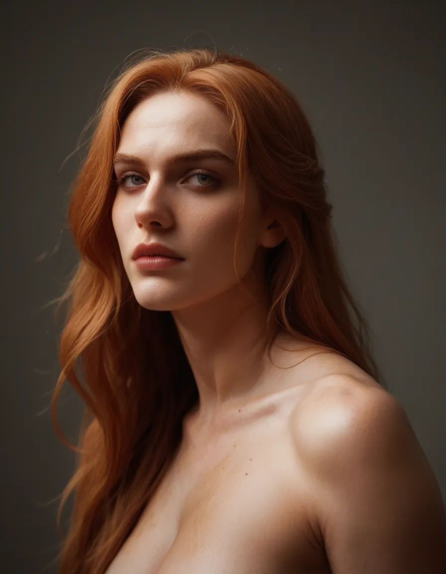 Sypha Belnades from castlevania nude, score_9, score_8, candid photo, realistic skin texture, visible skin pores, film grain, depth of field
