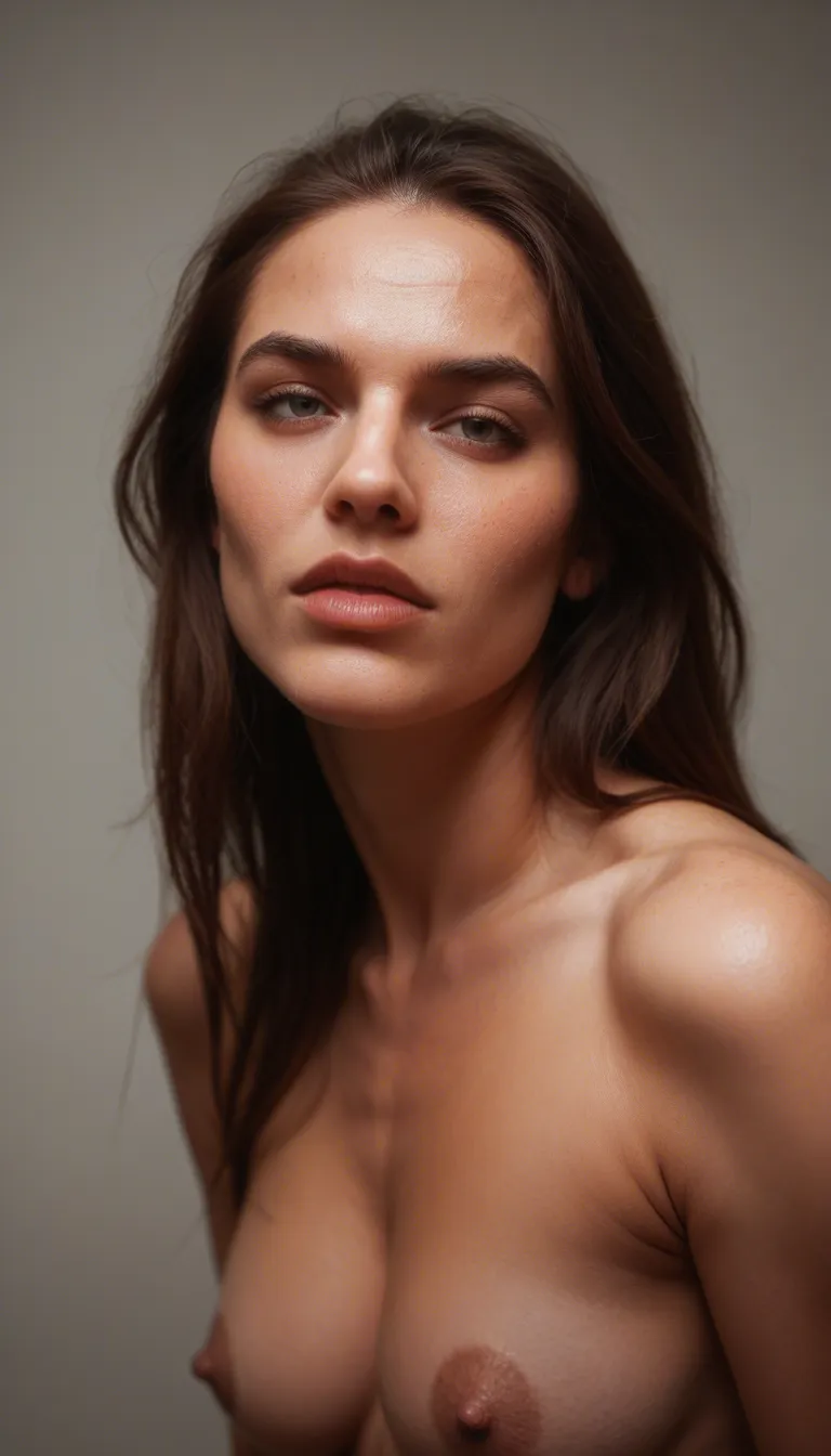 Uma mulher nua em cima de um penis