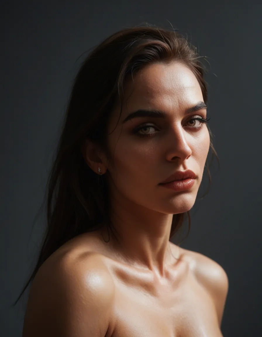 냥코대전쟁의 흑루나가 알몸으로 자위를 하는 장면, score_9, score_8, candid photo, realistic skin texture, visible skin pores, film grain, depth of field