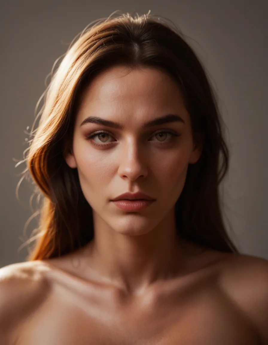 highly detailed, natural lighting, multiple women, petite adult woman, alternate costume, fully nude, simple background, portrait, photorealistic, score_9, score_8, candid photo, realistic skin texture, visible skin pores, film grain, depth of field