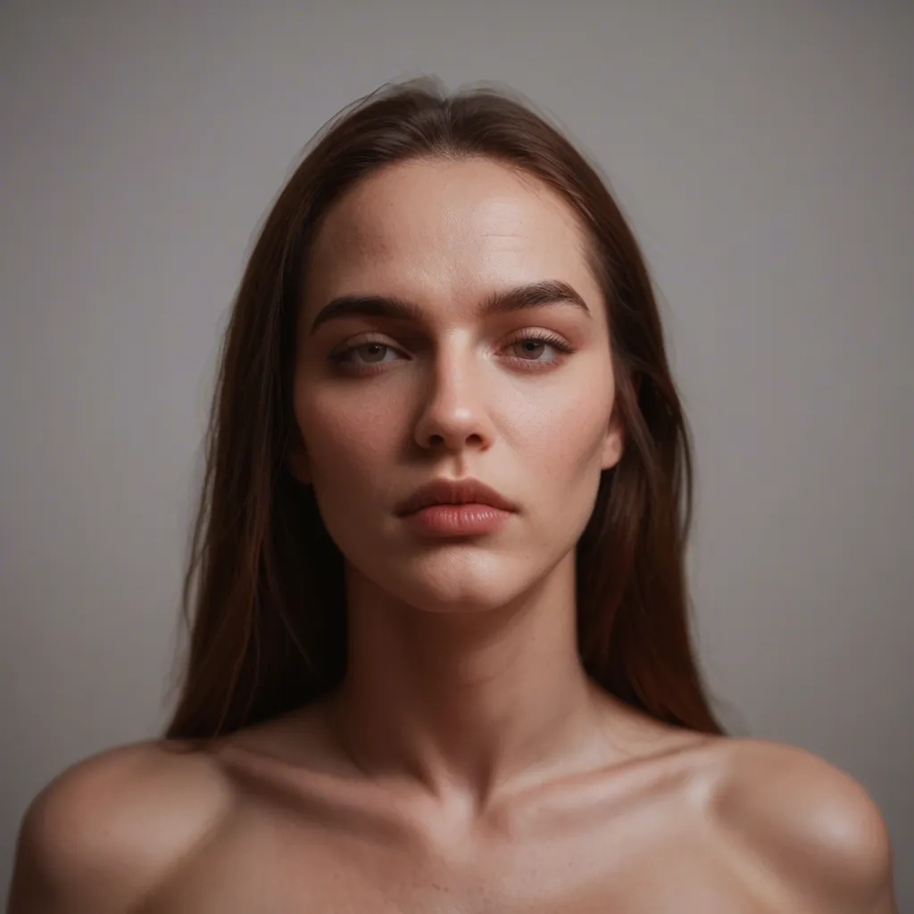 Photorealistic woman mid 30s, Long, slender oval face with subtly angular bone structure, moderately high cheekbones, gently tapered jaw, narrow rounded chin, straight medium-width nose, light slightly almond-shaped eyes, naturally arched eyebrows, medium-thin lips, and a relatively wide mouth. Lightly sun-weathered fair skin with natural fine lines and subtle asymmetry. Long light-brown hair with dark-blonde highlights, side-parted and mostly straight with slight natural waves.

Tall-appearing, lean, slender build with relatively narrow shoulders and waist, long arms and legs, subtle hips, and natural athletic proportions. riding