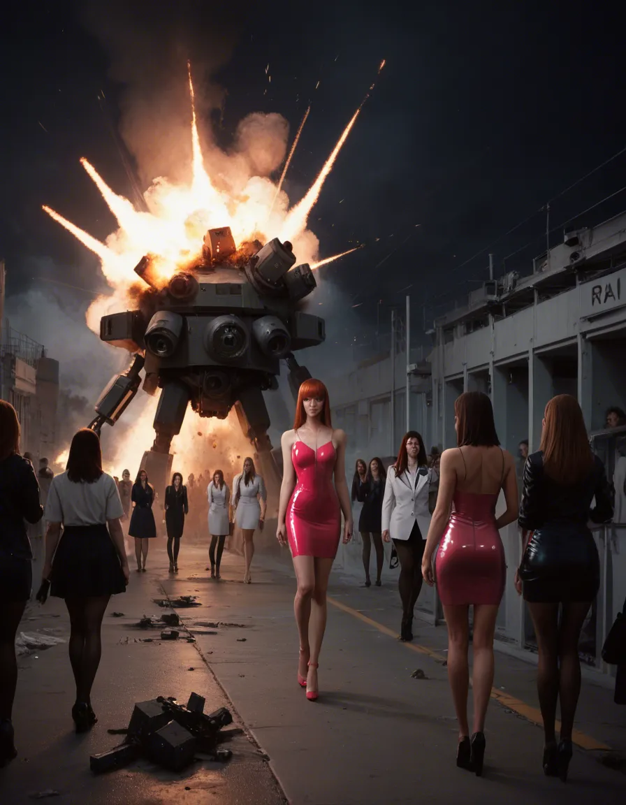 ultra HD, lifelike, RAW photo, ultra realistic, wide shot, @makise_kurisu walking, #6+girls , smile, BDSM, femdom, pink_latex_dress, scientist, robot, explosion, score_9, score_8, candid photo, realistic skin texture, visible skin pores, film grain, depth of field, beach, hentai_studio_quality, dancing, voice_actor_connection, looking_at_another, hug, score_9, score_8, candid photo, realistic skin texture, visible skin pores, film grain, depth of field