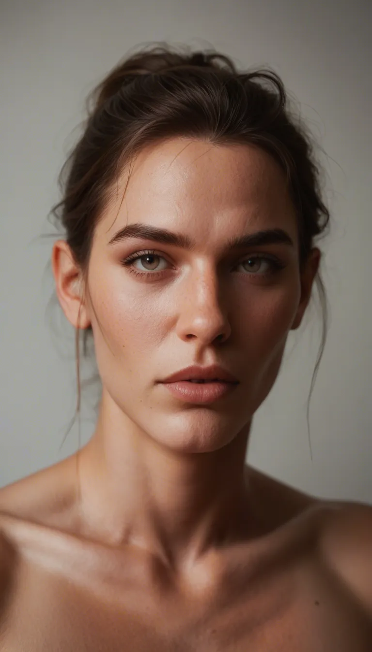 a fit brunett rimming a guy until he comes, score_9, score_8, candid photo, realistic skin texture, visible skin pores, film grain, depth of field