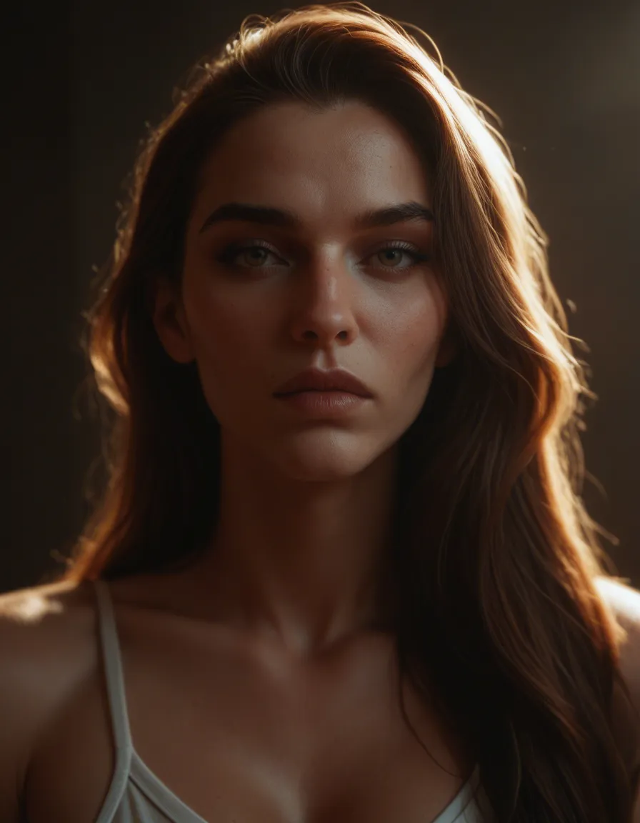frau kniet au7f dem bett, nackt, beine gespreizt, score_9, score_8, cinematic film still, anamorphic, film grain, dramatic lighting, shallow depth of field