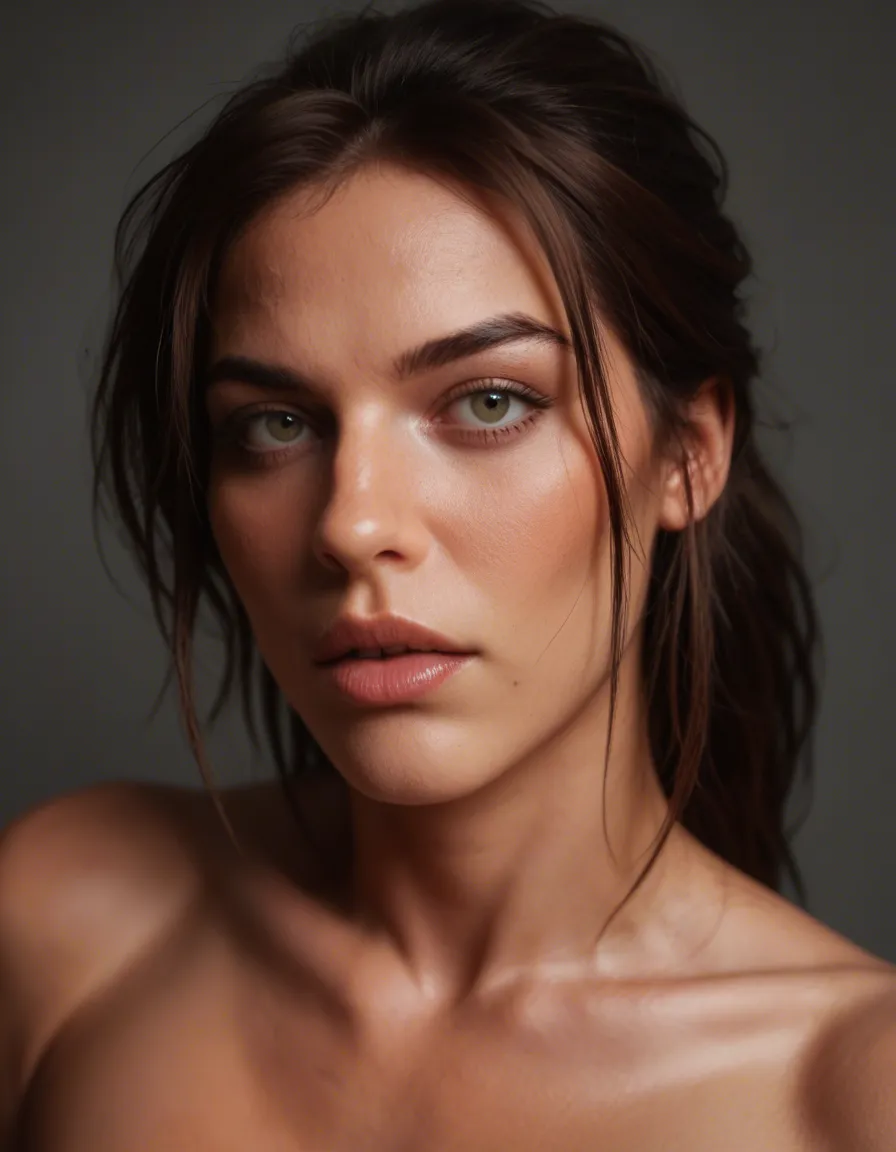 RAW photo, ultra realistic, laura croft, getting fucked, score_9, score_8, candid photo, realistic skin texture, visible skin pores, film grain, depth of field