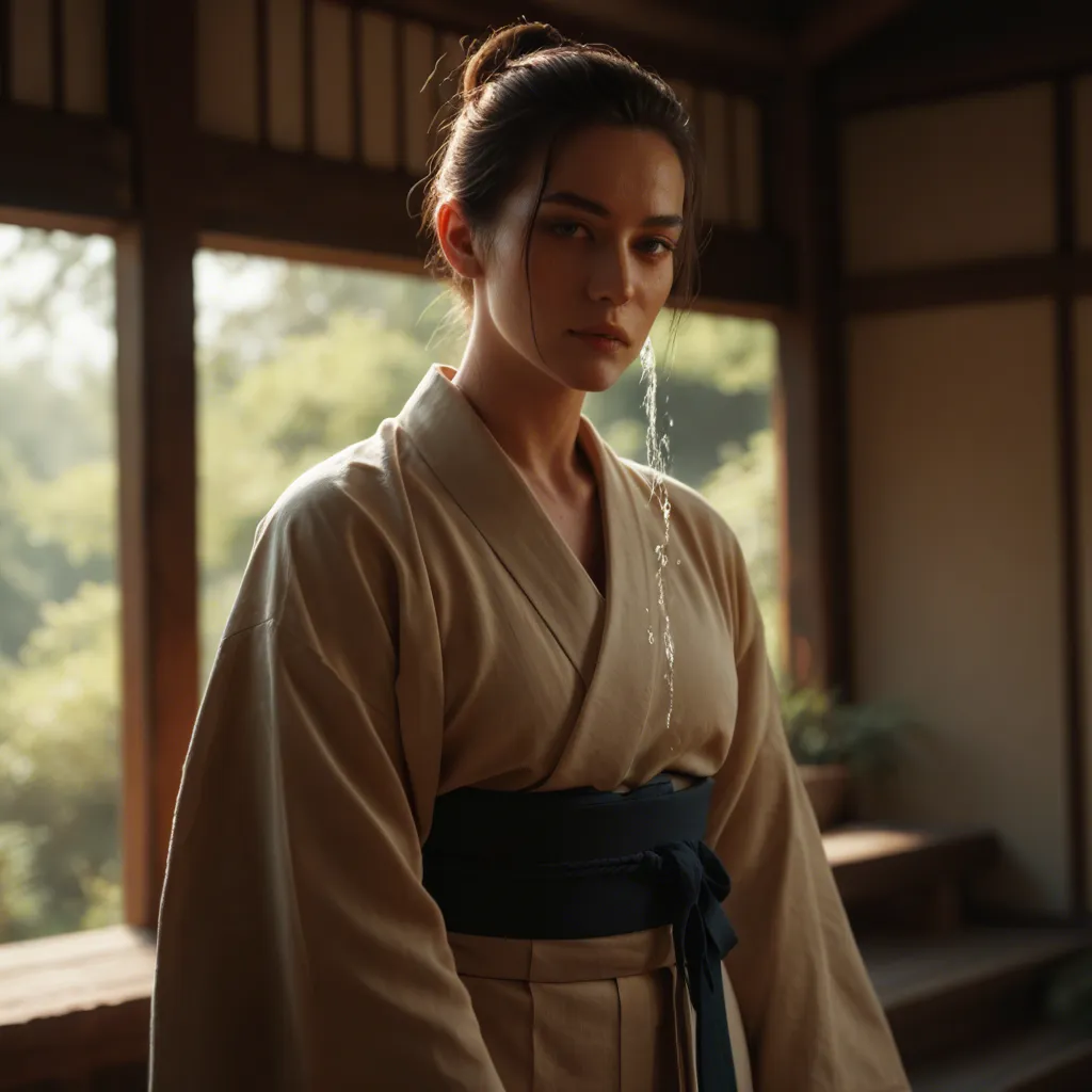 highly detailed, natural lighting, 1other, japanese clothes, squirting, lifelike render