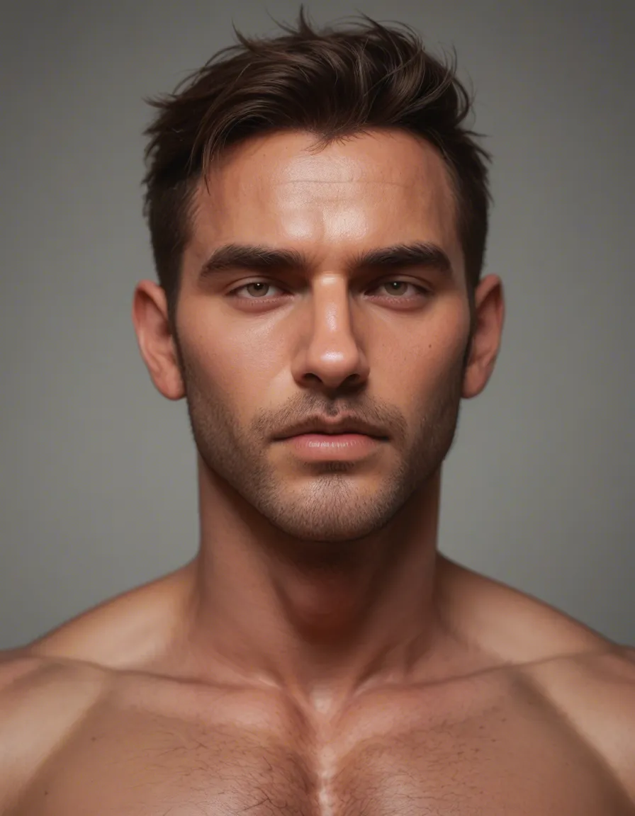 Gay men making love with each other ( bareback)., score_9, score_8, candid photo, realistic skin texture, visible skin pores, film grain, depth of field