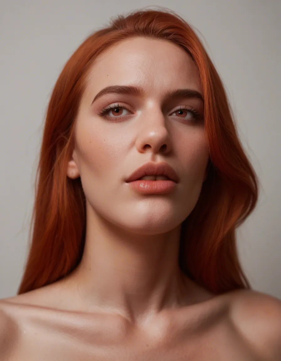 ultra HD, lifelike, redhead woman, bare legs, bow, bondage, extreme close-up, 8k uhd photo, Toriel Twerking, score_9, score_8, candid photo, realistic skin texture, visible skin pores, film grain, depth of field