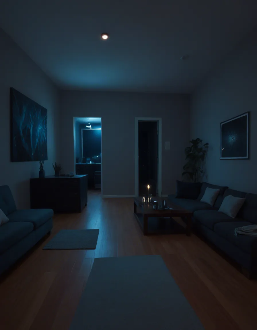 country home living room, night time, sleepover, (subtle glow from tv off picture slightly illuminating her body, subtle blue glow, dimly lit room, (beautiful loving woman is standing to the side: 1.3), (male pov: laying on couch naked: 1.3), (she's stroking viewer's huge thick slightly veiny cock with one hand: 1.3), (ultracute very tight dolphinshorts: 1.3), topless, amazing boobs, boobs are fully exposed, she's slightly bent over the viewer, (her boobs are out: 1.3), (sexy thighs and thigh gap: 1.3), light fair skin, light fair skin, stunning beauty, slutty college babe, (Extremely bratty slut: 1.3), (Perfect perky pronounced ass: 1.3), showing off her amazing boobs, (extremely beautiful perfect perky and pronounced 36DD bust: 1.3), (amazing view of her incredible perky tits: 1.3), very attractive, soft skin, seductive face, (sexy alluring eyes: 1.1), (extremely beautiful naughty pretty college slut: 1.3), (extremely beautiful pretty pale brunette: 1.3), beautiful alluring blueish grey eyes, (naturally beautiful: 1.3), bottom heavy, sexy hips, freckles, amazing body, seductive, freckles, (thigh gap: 1.3), most beautiful pretty face ever, naturally beautiful, (very busty: 1.3), voluptuous body, (extremely voluptuous curvy body: 1.3), (amazing sexy fuckable body: 1.3), (amazing body: 1.3), beautiful delicate sexy slightly toned figure, sexy belly, extremely sexy body, beautiful soft pale skin, (full view of her amazing body: 1.3), (giving the viewer a loving satisfied expression: 1.3), score_9, score_8, candid photo, realistic skin texture, visible skin pores, film grain, depth of field