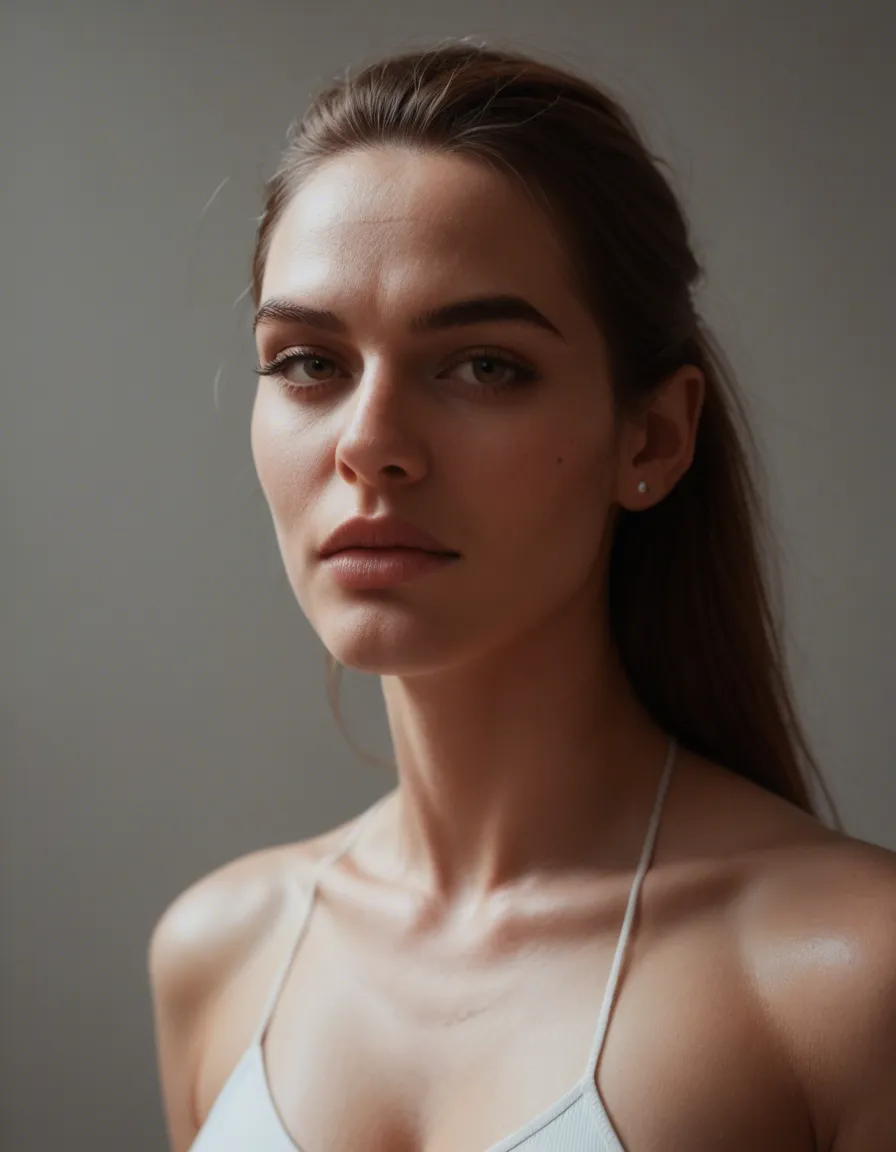 woman cumdrip, score_9, score_8, candid photo, realistic skin texture, visible skin pores, film grain, depth of field