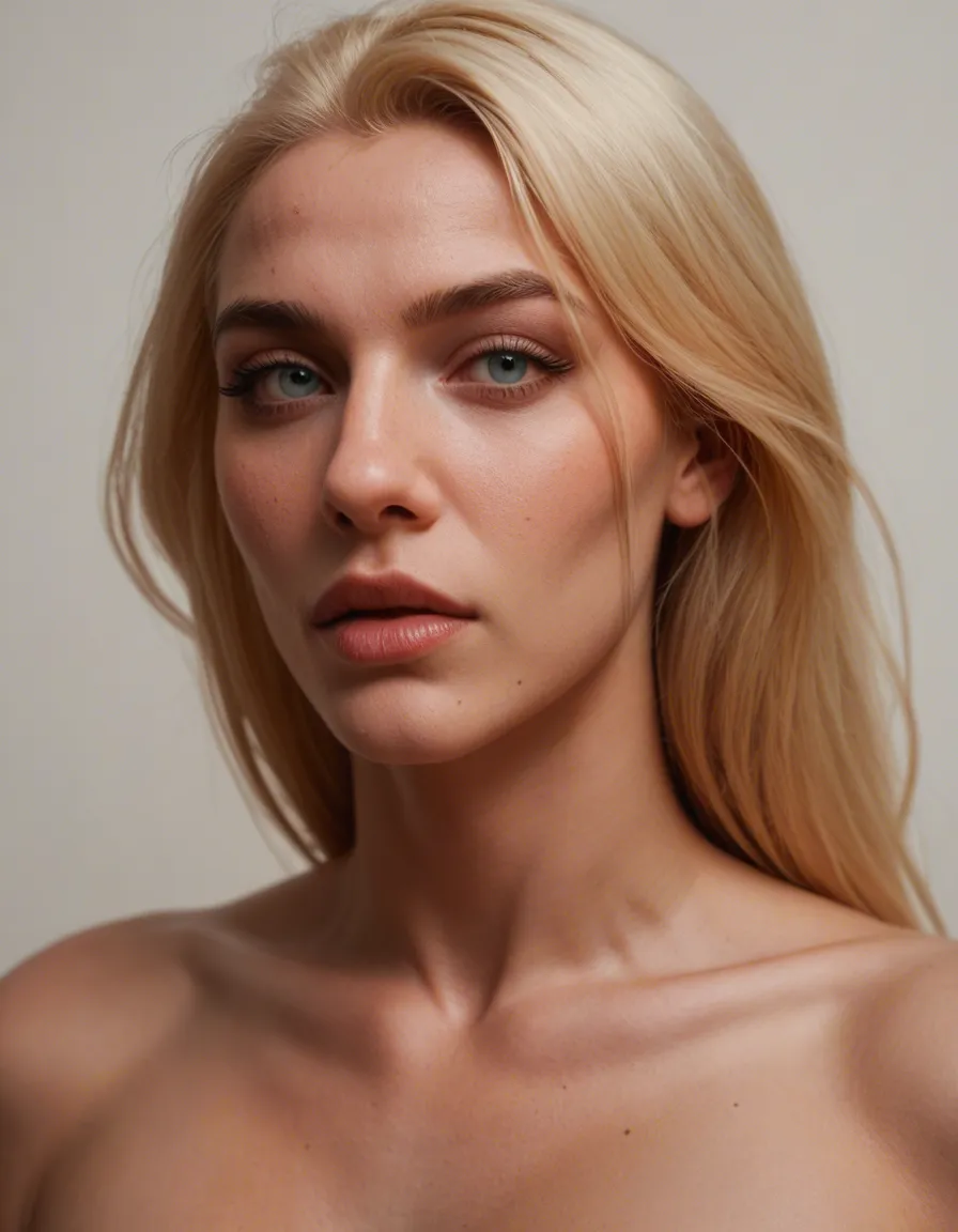 Blonde Frau, 19 Jahre, kleine titten, großer Arsch, Schwanz im Mund, sperma läuft aus mund, score_9, score_8, candid photo, realistic skin texture, visible skin pores, film grain, depth of field