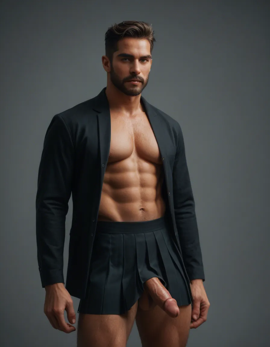 best quality, hyperrealistic, gay, otoko_no_ko , penis skirt, furry, score_9, score_8, candid photo, realistic skin texture, visible skin pores, film grain, depth of field