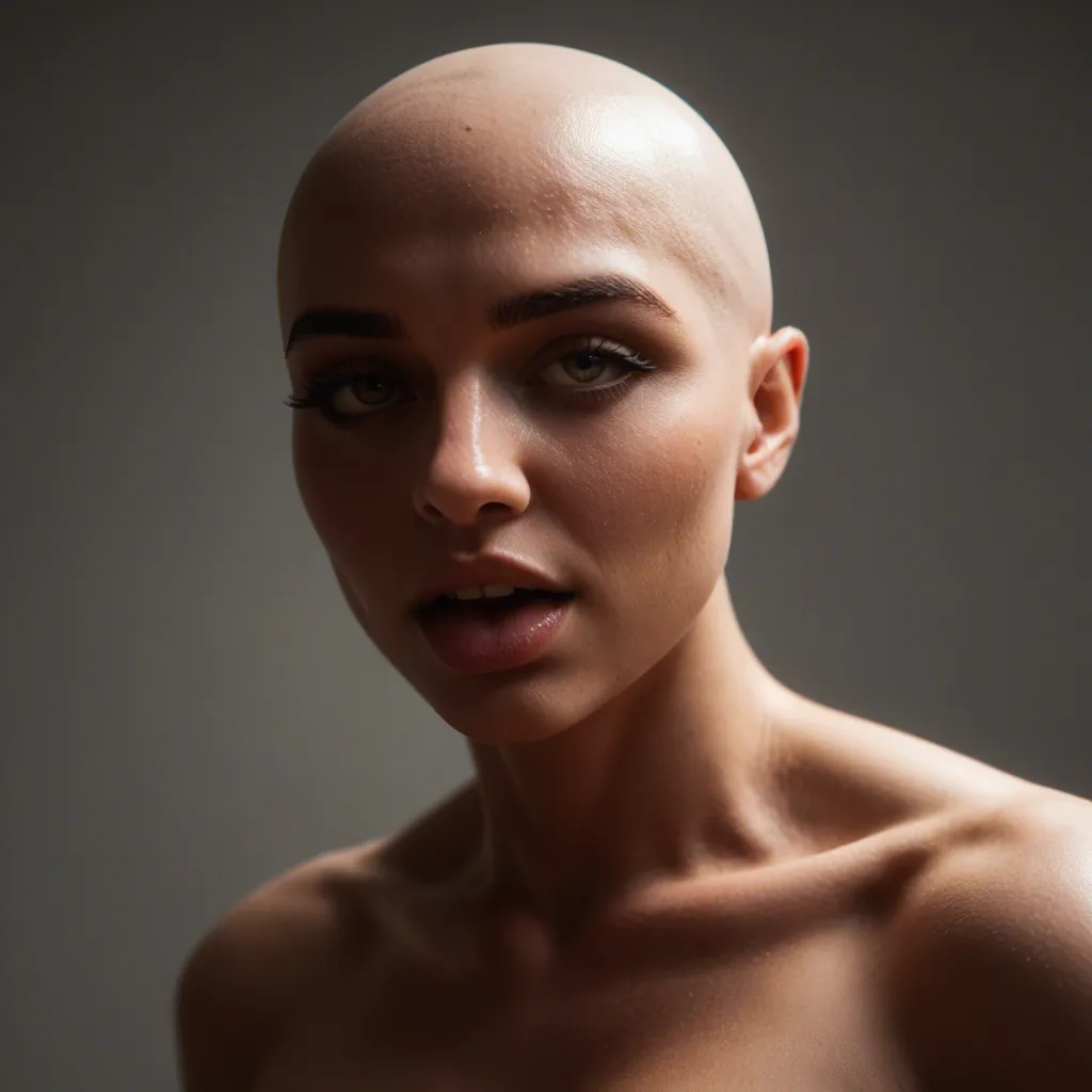 studio quality, sharp focus, 1girl, alternate costume, ahegao, soft lighting, cinematic realism, 18, bald pussy
