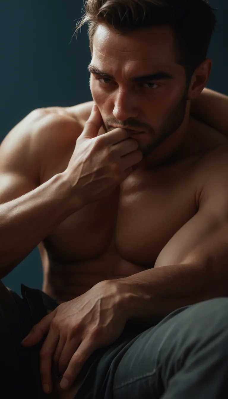 highly detailed, natural lighting, wide shot, 2boys, fingering, fingernails, blue background, submissive blush, lifelike render