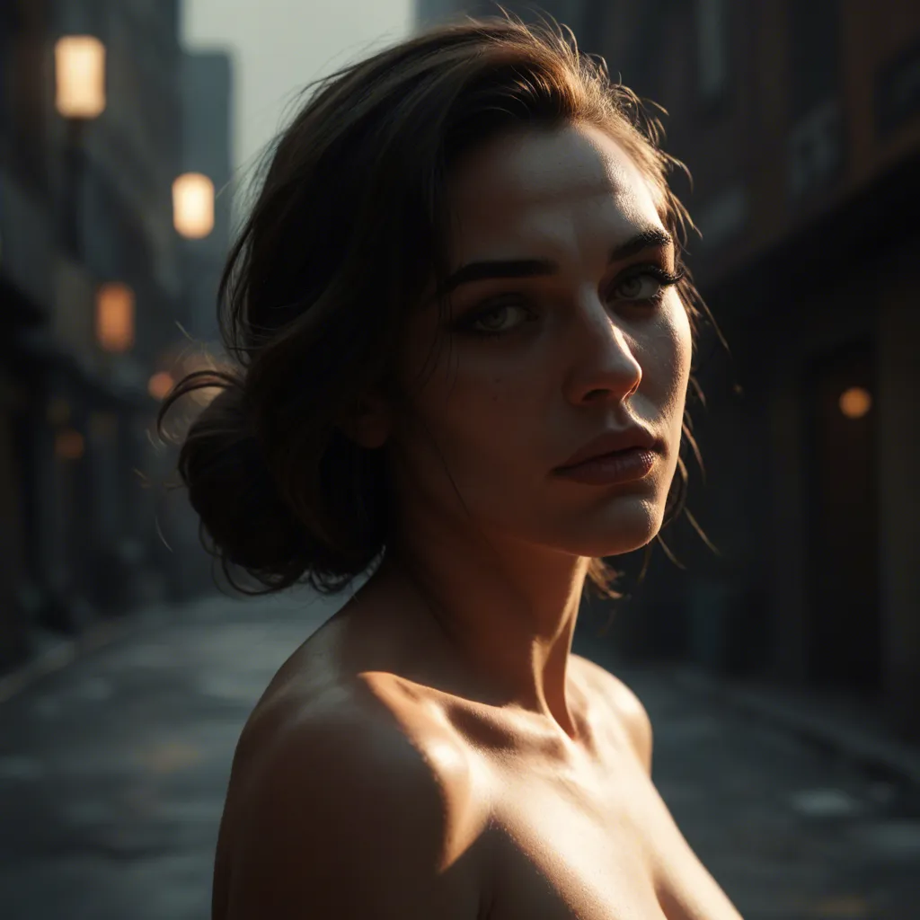 A high-tension, cinematic moment on a moonlit skyscraper edge, where a mature woman in her early 40s is captured in a state of raw, ecstatic release. She is clad in a sleek, black leather bodysuit, unzipped provocatively from the neckline down to her crotch, where the seam has been roughly torn to allow a man in a sharp business suit to enter her from behind doggystyle. Her body is a study of contrast: a tight, toned physique with smaller, naturally saggy breasts and short dark brown hair marked by a sophisticated thin grey streak. Bent precariously over the rooftop’s ledge, her knuckles are white as she grips the cold stone for stability. The composition focuses on the visceral connection, showing the man’s large penis deeply embedded within her, with a glistening trace of arousal escaping her trimmed pubic area. Her face is contorted in a powerful, screaming orgasm, while the man remains an anonymous force, his face hidden from view. The sprawling, neon-lit city grid glows far below, emphasizing the vertigo and the illicit intensity of their encounter.