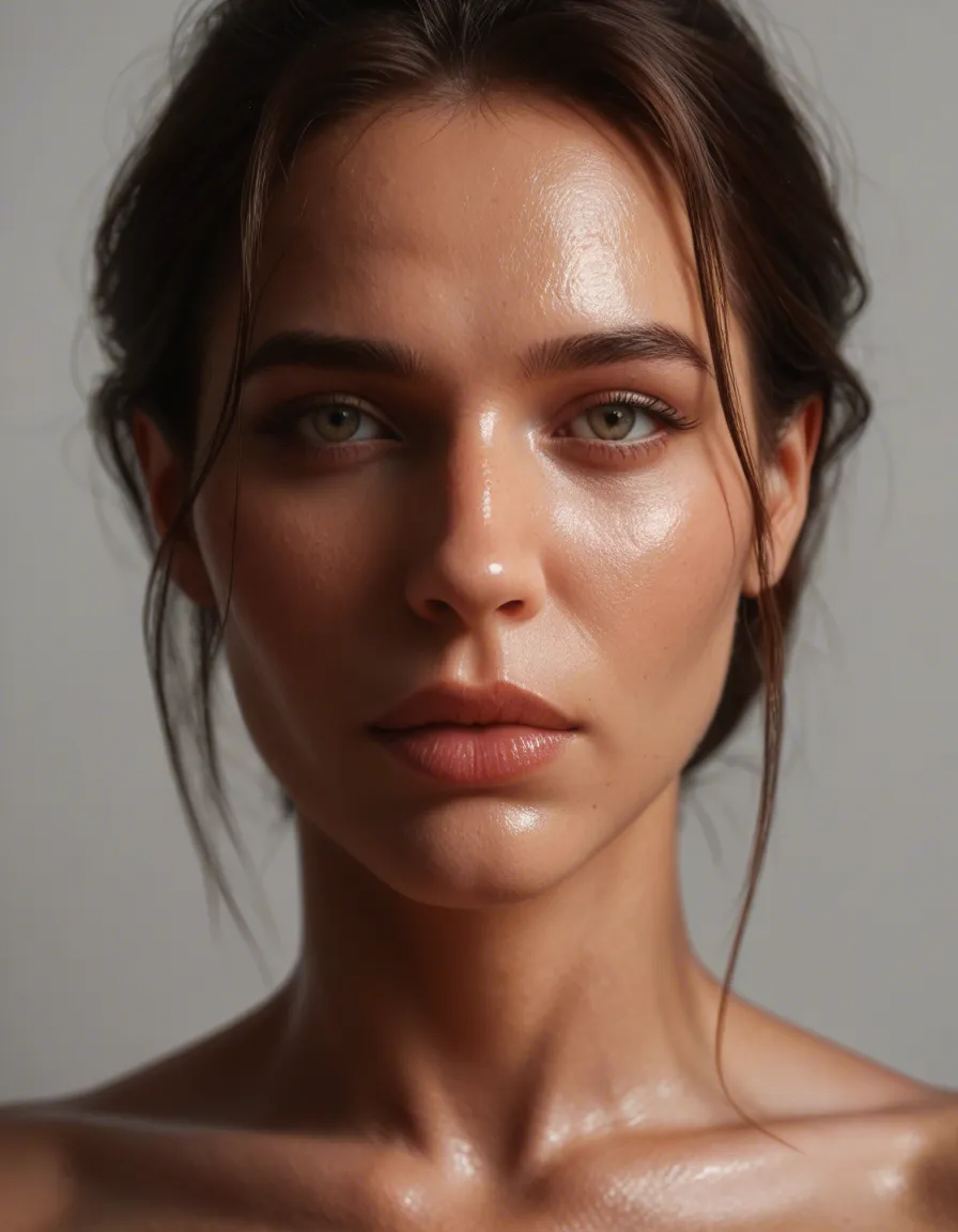 8k, sharp focus, detailed skin, close-up, mature female, bondage, shiny skin, transparent background, mysterious vibe, film photography, score_9, score_8, candid photo, realistic skin texture, visible skin pores, film grain, depth of field