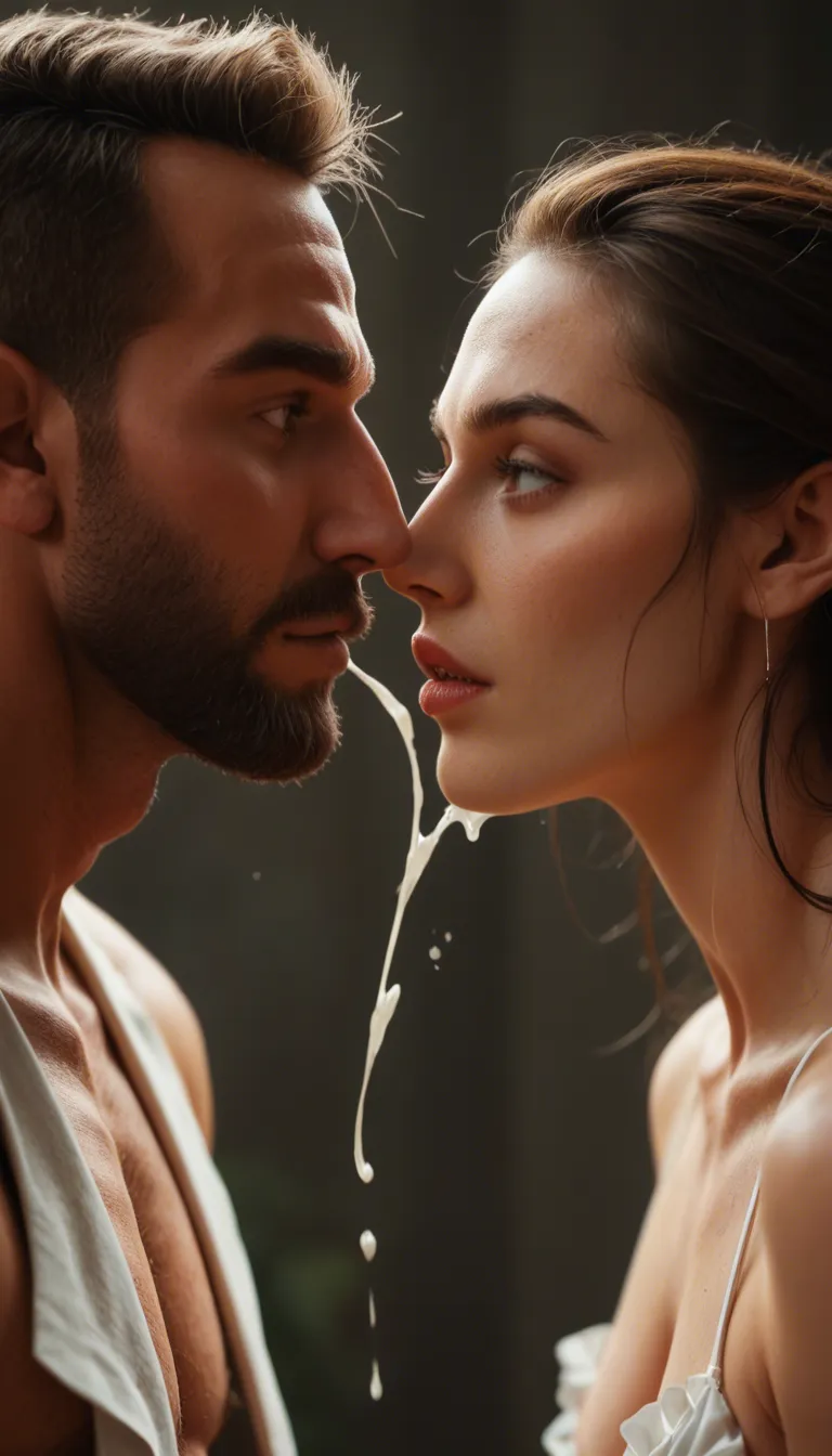ultra HD, lifelike, 2boys, toned body, frills, cumshot, side view, lifelike render