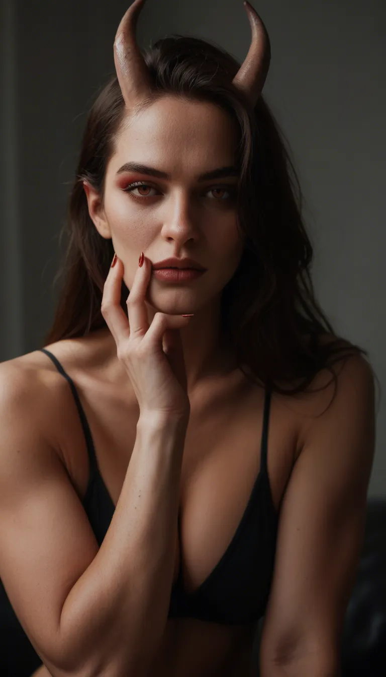 sharp focus, 8k uhd, succubus, teasing, fingernails, cinematic realism