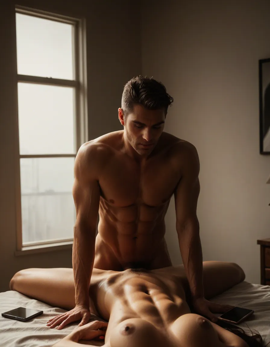 cinematic photo, 8k, cowboy shot, 2women, missionary, abs, window, dreamy atmosphere, lifelike render, score_9, score_8, amateur photo, phone snapshot, realistic skin texture, skin blemishes, soft indoor lighting