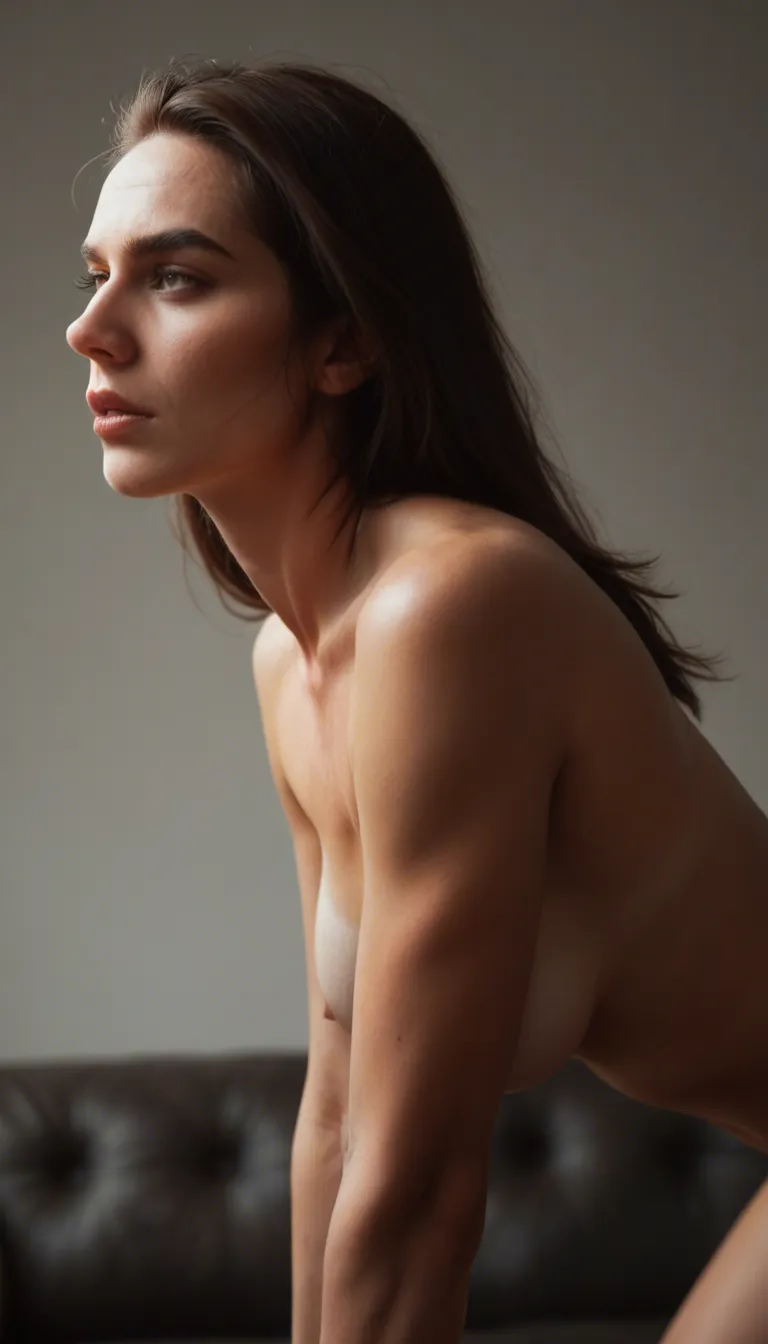 8k, sharp focus, detailed skin, 1woman, underboob, bow, doggy style, side view, dslr quality, score_9, score_8, candid photo, realistic skin texture, visible skin pores, film grain, depth of field