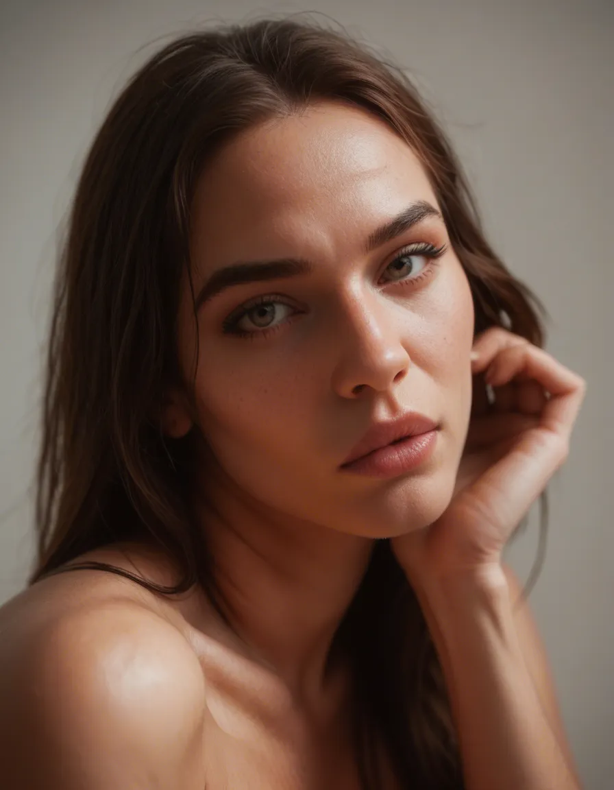 cute woman sucking, score_9, score_8, candid photo, realistic skin texture, visible skin pores, film grain, depth of field