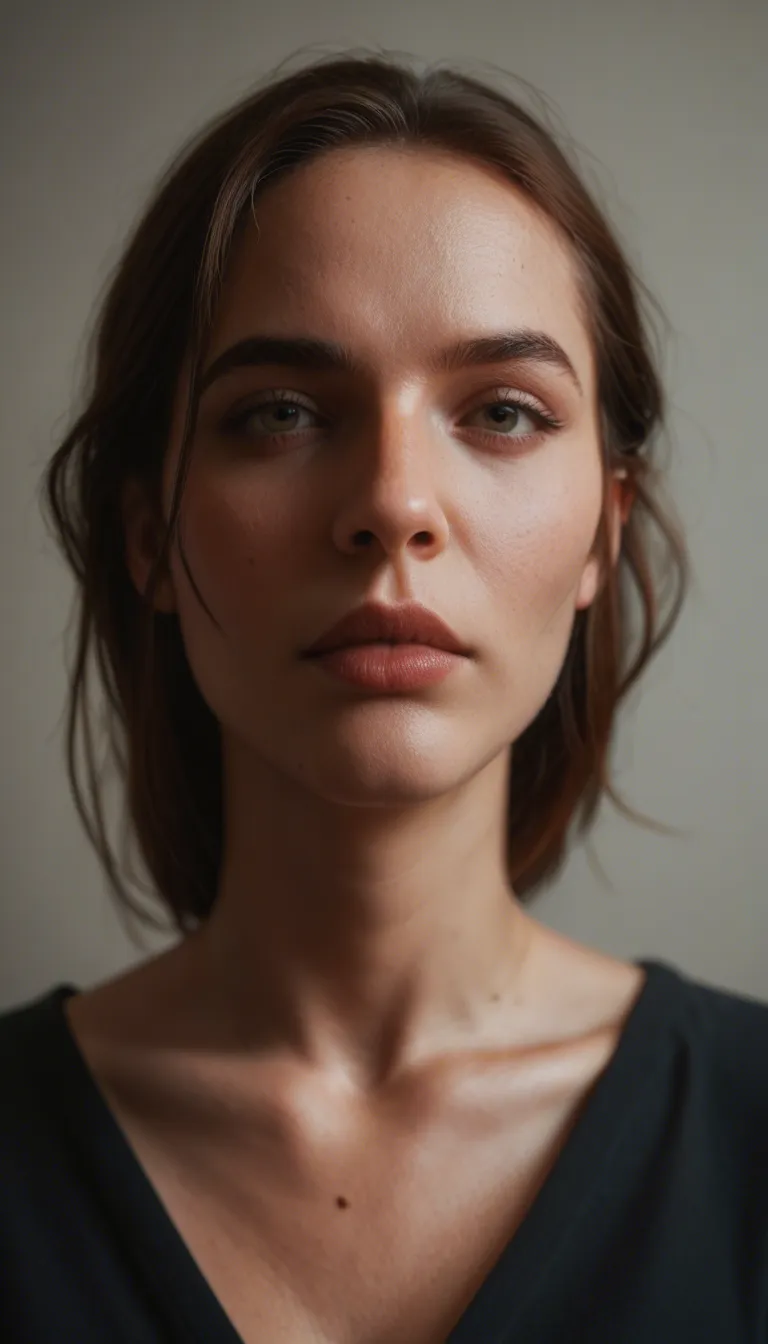 A hyper-realistic, intimate cinematic close-up shot with shallow depth of field, capturing a girl in a state of peak euphoric release; the lighting is moody and atmospheric, with soft amber rim-lighting highlighting the glistening sweat on her skin. The camera employs a slow, trembling handheld motion to enhance the raw emotion. Her legs are spread wide in a vulnerable, arched position, her toes curling in tension as her fingers work with rhythmic intensity and precision against her wet, tight anatomy. Simultaneously, her other hand firmly caresses and squeezes her perky, round breasts, her nipples hardened and peaking. Her head is tilted back, eyes fluttering closed with a focused, breathless expression of intense pleasure, her chest heaving in rapid, shallow breaths. Every detail is rendered in 8K resolution, from the subtle tremors in her thighs to the glistening moisture and the flush of a deep red blush spreading across her chest and cheeks, conveying a raw, authentic, and visceral climax