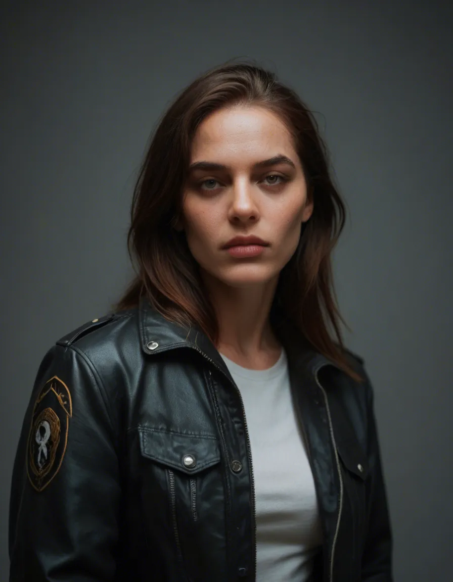 RAW photo, ultra realistic, multiple women, sidelocks, jacket, presenting, studio photo, score_9, score_8, candid photo, realistic skin texture, visible skin pores, film grain, depth of field