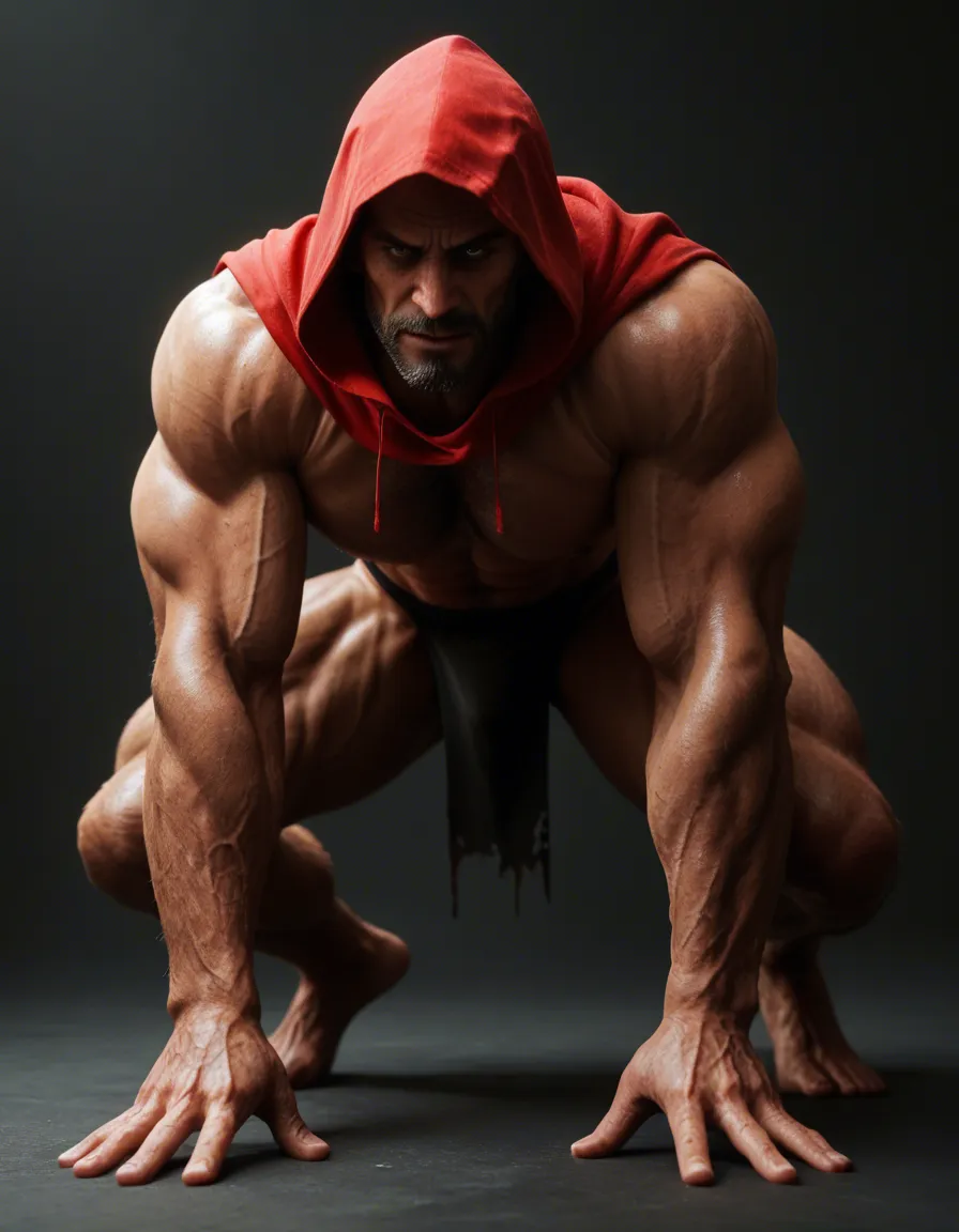 huge muscular werewolf fucks grown-up little red riding hood with huge tits, score_9, score_8, 3d render, octane render, subsurface scattering, ray tracing, smooth shading