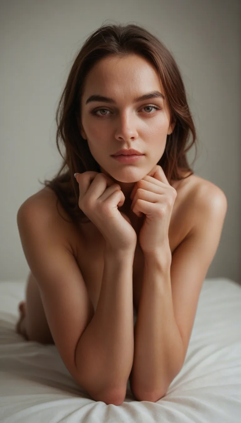 Sexy woman rubbing her feet together with lotion on them. Her toenails are long and pink