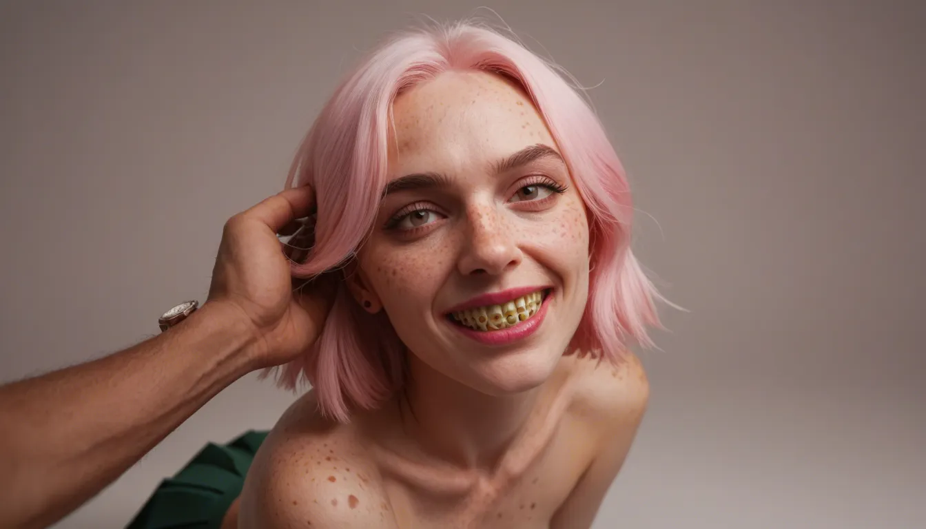 an amateur snapshot, A very short 18 year old woman, pale skinned, petite, slim, bonde  hair in pony tail pleated ,  no make up on face, freckles, spots, no make up or lipstick, braces on teeth, wearing pink Apple Watch,  is on her hands and knees leaning on a sunbed, on top of a sunbed, , pink shaven juicy pussy on show, she is being slowly penerated by a small cock that after 10 pumps starts to cum, score_9, score_8, candid photo, realistic skin texture, visible skin pores, film grain, depth of field