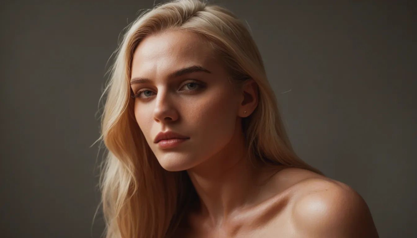 Nude blonde average figure pornstar doing ASMR