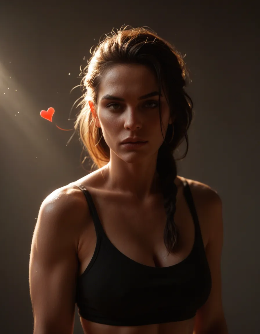 highly detailed, natural lighting, 1woman, braid, heart, futanari, dramatic lighting, RAW photo, score_9, score_8, candid photo, realistic skin texture, visible skin pores, film grain, depth of field