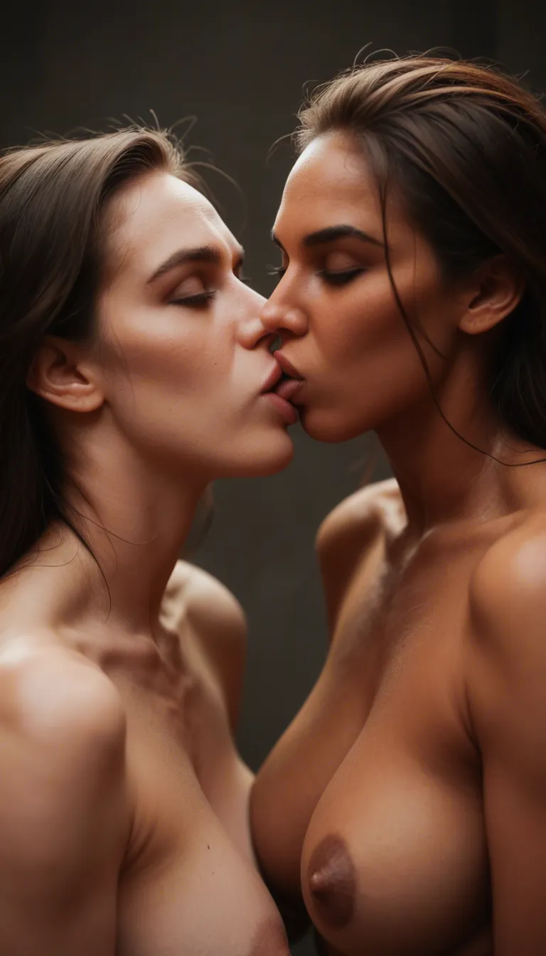 Hot arab  girl kissing
