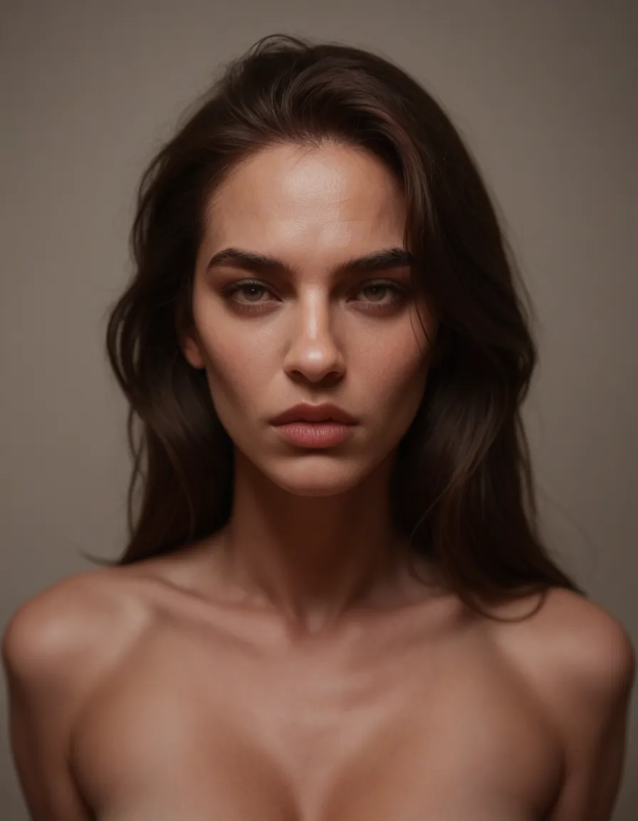studio quality, sharp focus, cowboy shot, brunette woman, bondage, lips, film photography, score_9, score_8, candid photo, realistic skin texture, visible skin pores, film grain, depth of field