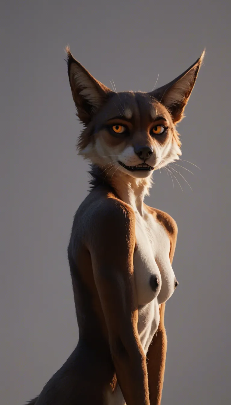 A naked furry woman being fucked by a furry guy.