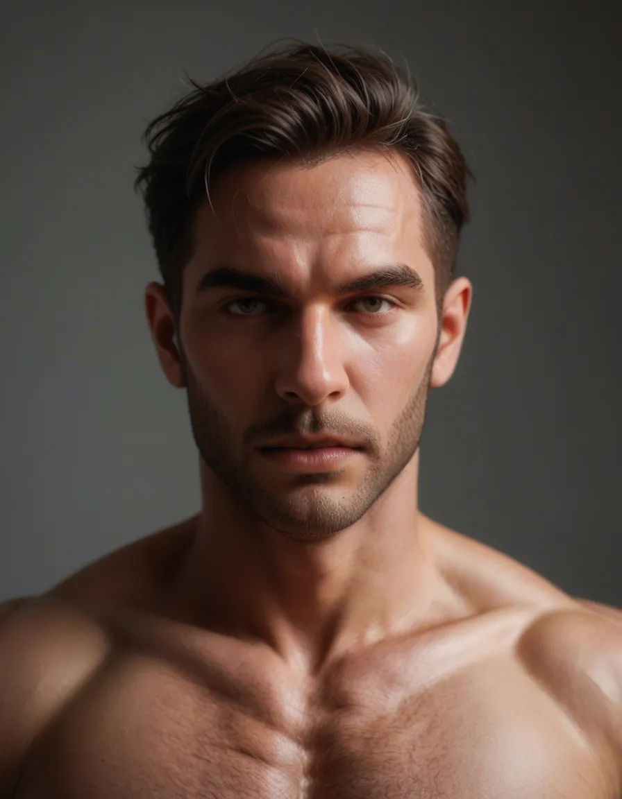 Three muscular black cocks dominant white guy, score_9, score_8, candid photo, realistic skin texture, visible skin pores, film grain, depth of field