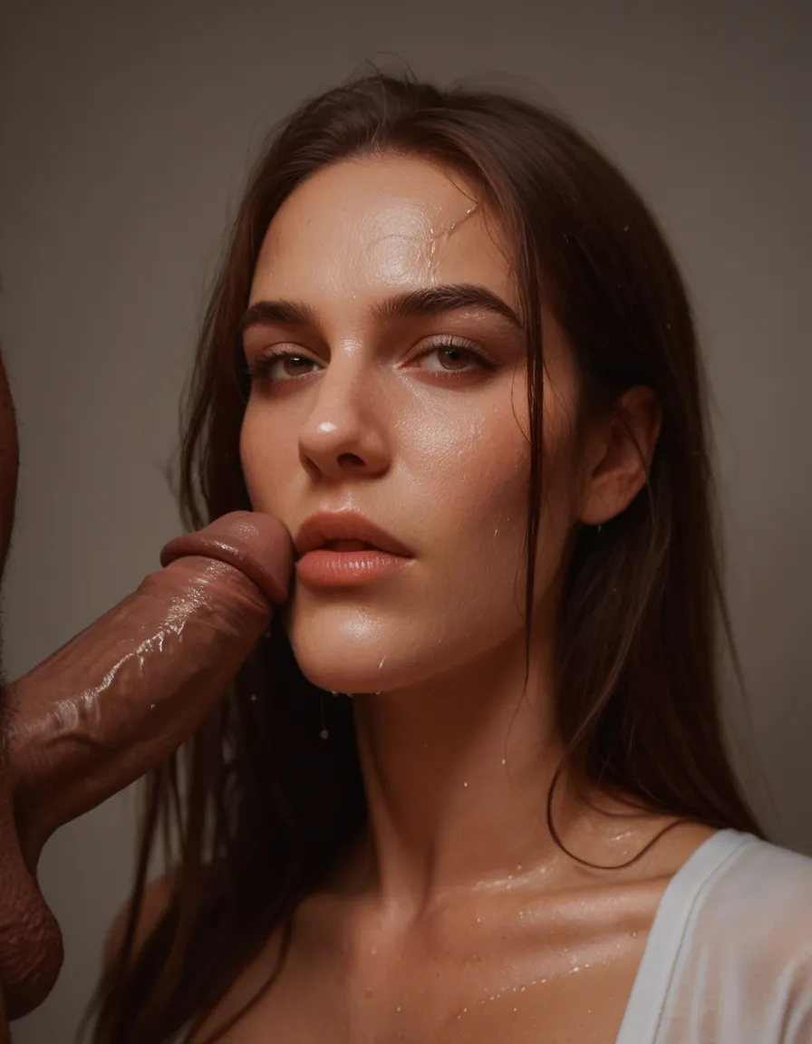 studio quality, sharp focus, brown_hair, wet penis, ambient glow, RAW photo, score_9, score_8, candid photo, realistic skin texture, visible skin pores, film grain, depth of field