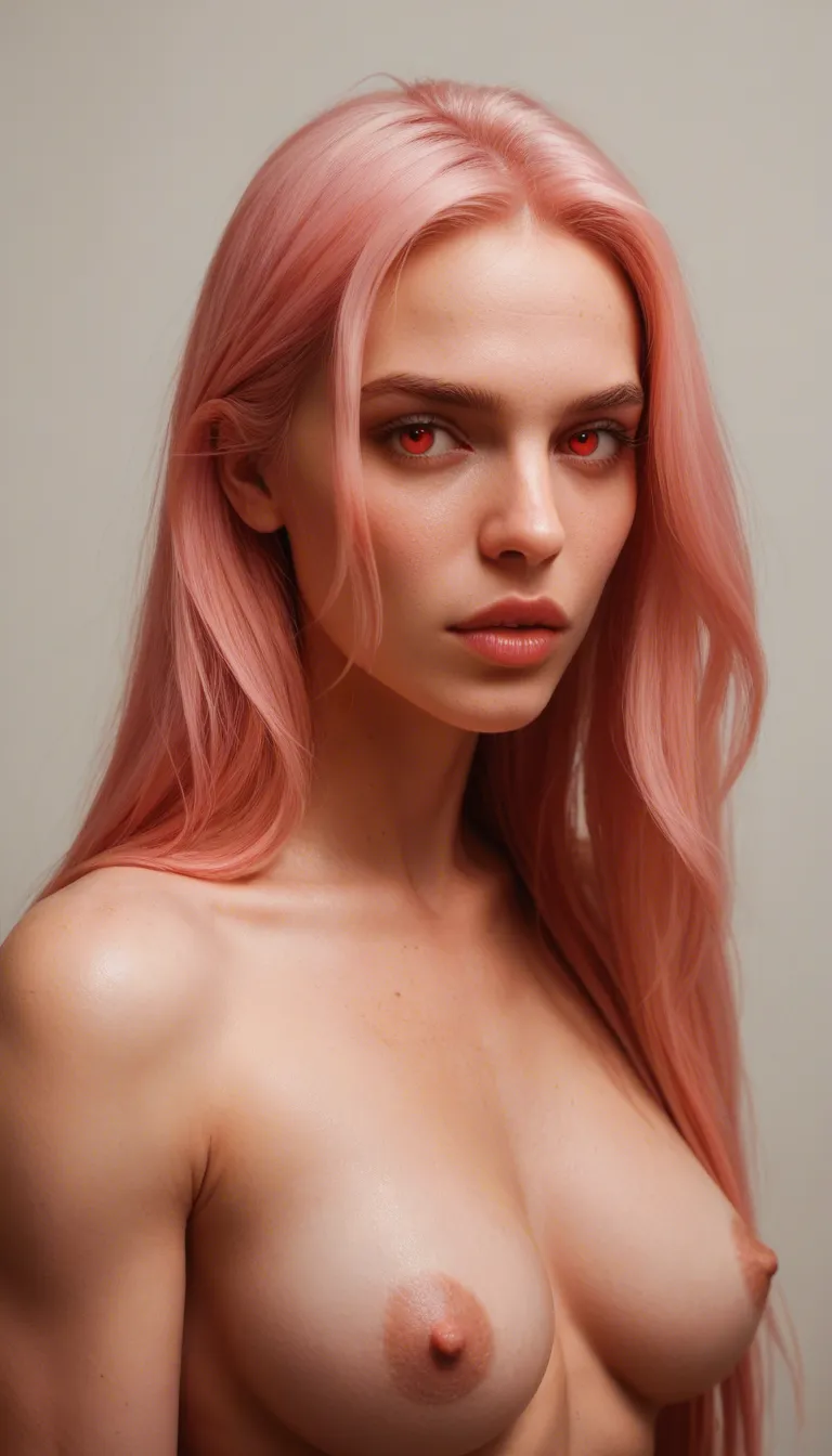 pink_hair
red_eyes
sexually_suggestive
pink_lips
yellow_ribbon
nude
very_long_hair
/masterpiece
/best_quality
/ultra_detailed
/highres
/best_lighting
/sharp_focus, score_9, score_8, candid photo, realistic skin texture, visible skin pores, film grain, depth of field